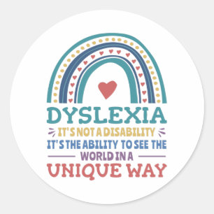 Sticker Rond Dyslexia