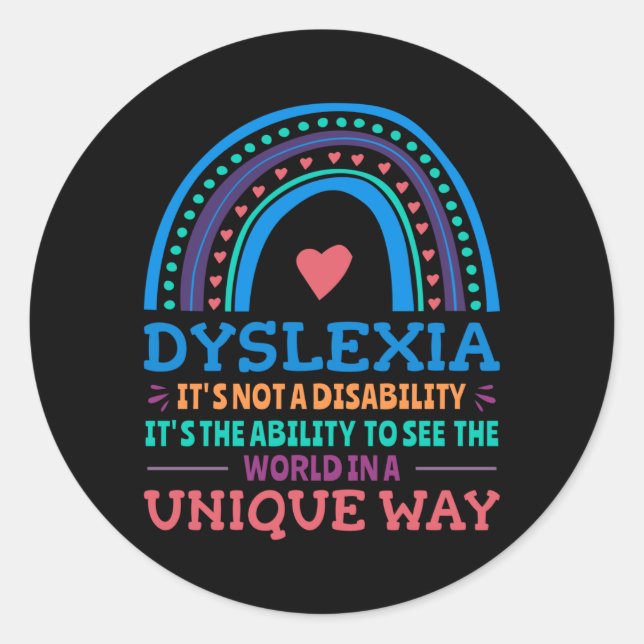 Sticker Rond Dyslexia (Devant)