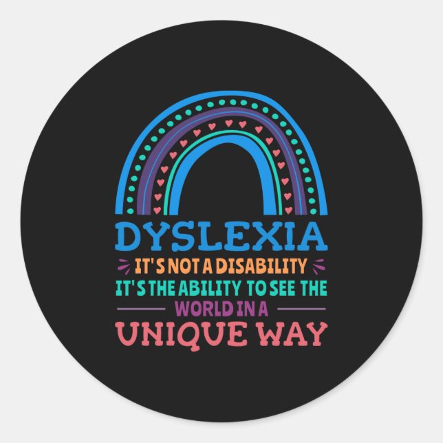 Sticker Rond Dyslexia (Devant)