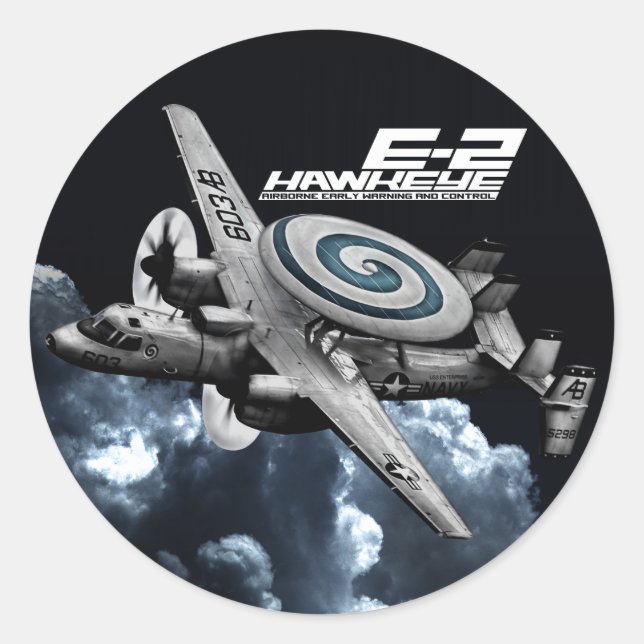 Sticker Rond E-2 Hawkeye (Devant)