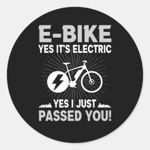 Sticker Rond E-Bike Electric Vous A Passé Electrorad Bicycle