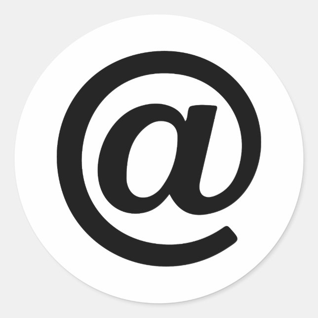 Sticker Rond E-mail à la silhouette du panneau (Devant)