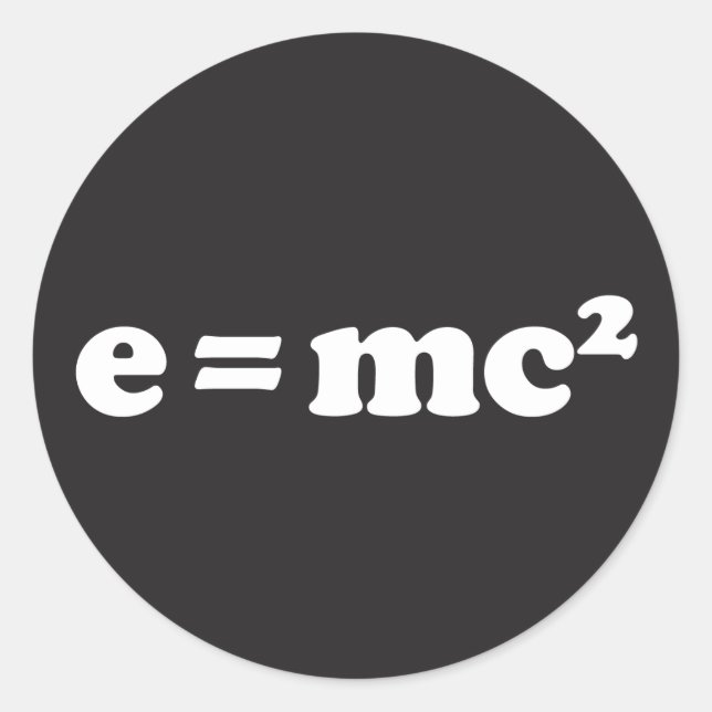 Sticker Rond e = mc2 (Devant)