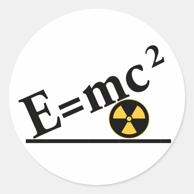 Sticker Rond E=mc2 encore (Devant)