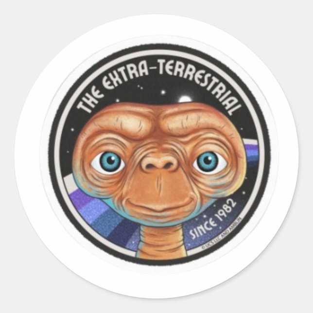 Sticker Rond E.T. Le Terrestre Extra Depuis 1982 (Devant)