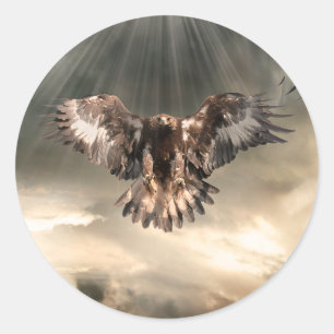 Sticker Rond Eagle d'or