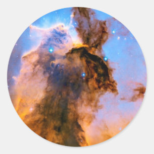 Sticker Rond Eagle Nebula Stellar Spire NASA Hubble Space Photo