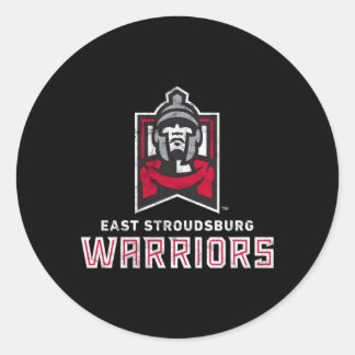 Sticker Rond East Stroudsburg Esu Guerriers Grande