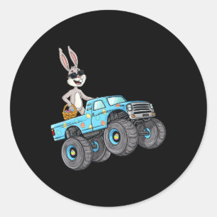 Sticker Rond Easter Rabbit équitation Monster Camion Fun Boys G