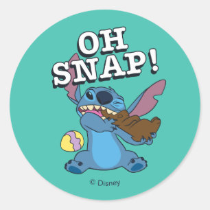 Sticker Rond Easter Stitch   Oh Snap !