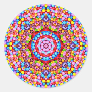 Sticker Rond EASTER ~ WOW! CANDY multicolore pour les dons de P