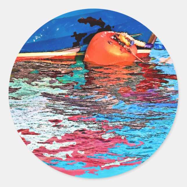 STICKER ROND EAU CALME (Devant)