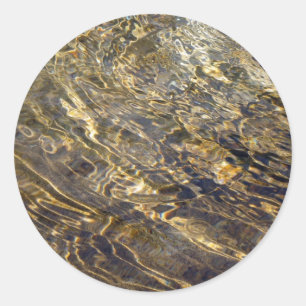 Sticker Rond Eau fontaine d'or 2