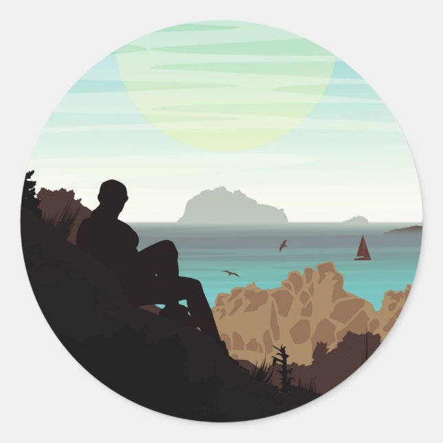 Sticker Rond Écart élevé (Devant)