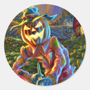 Sticker Rond Écarteur à lanterne ScareJack O