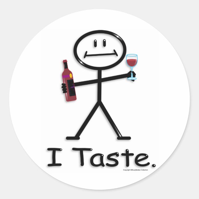 Sticker Rond Échantillon de vin (Devant)