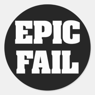 Sticker Rond Échec épique