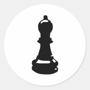 Sticker Rond Échecs - Pion