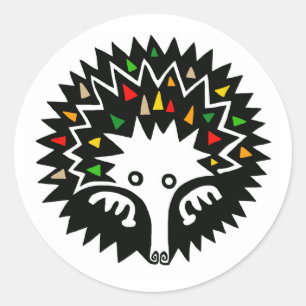 Sticker Rond ECHIDNA à bec court - La faune australienne