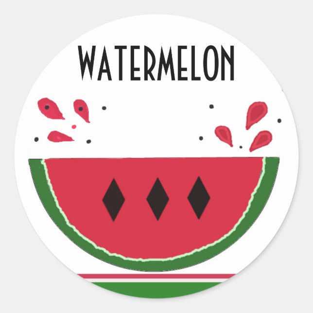 Sticker Rond Éclaboussure de pastèque (Devant)