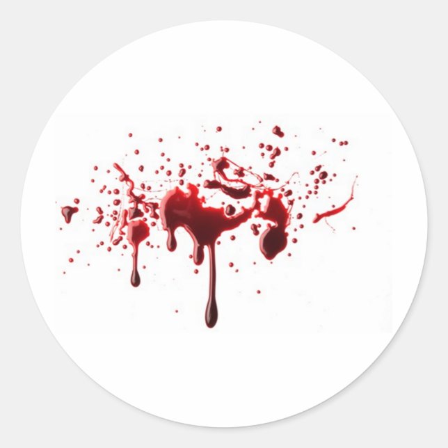 Sticker Rond éclaboussure de sang 3 (Devant)