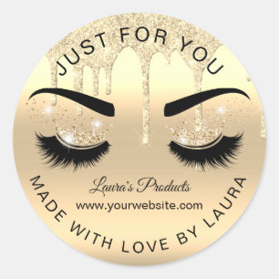 Sticker Rond éclaboussures d'or éclaboussures de couronnes de m