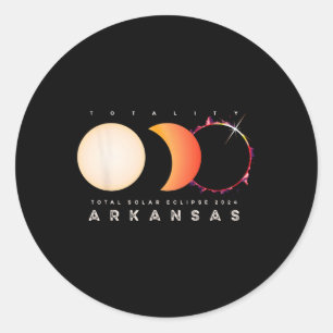Sticker Rond Eclipse 2024 Arkansas Total Eclipse Astronomie gra