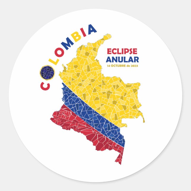 Sticker rond Eclipse de Colombie (Devant)