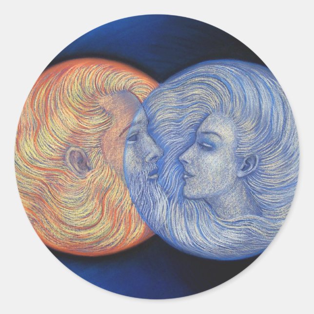 Sticker Rond Éclipse solaire (Devant)