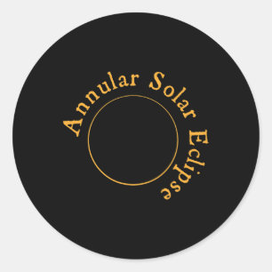 Sticker Rond Éclipse solaire annuelle