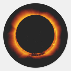 Sticker Rond Éclipse solaire quasi totale