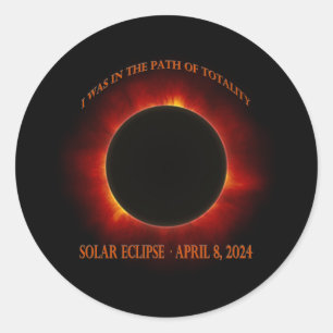 Sticker Rond Éclipse solaire totale