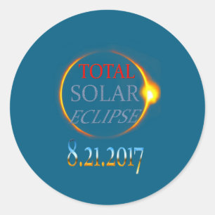 Sticker Rond Éclipse solaire totale 2017