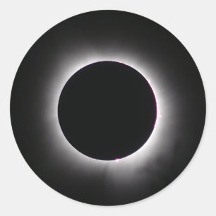 Sticker Rond Éclipse solaire totale 8 avril 2024