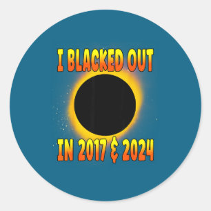 Sticker Rond Éclipse totale 2017 Blacked Out