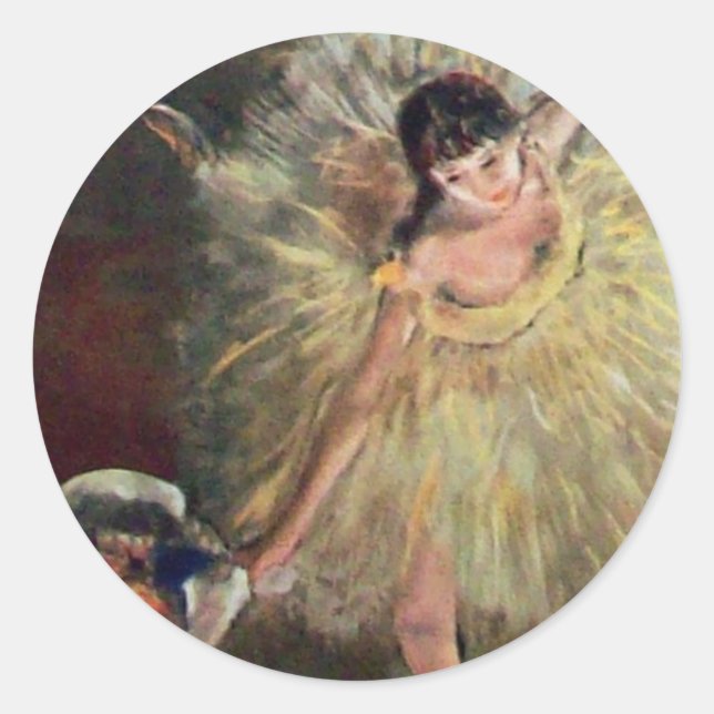 STICKER ROND ÉCOLE DE DANSE / BALLERINA BALLET DANCER (Devant)