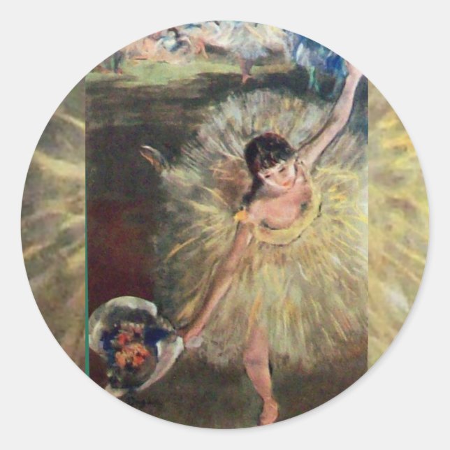 STICKER ROND ÉCOLE DE DANSE / BALLERINA BALLET DANCER (Devant)