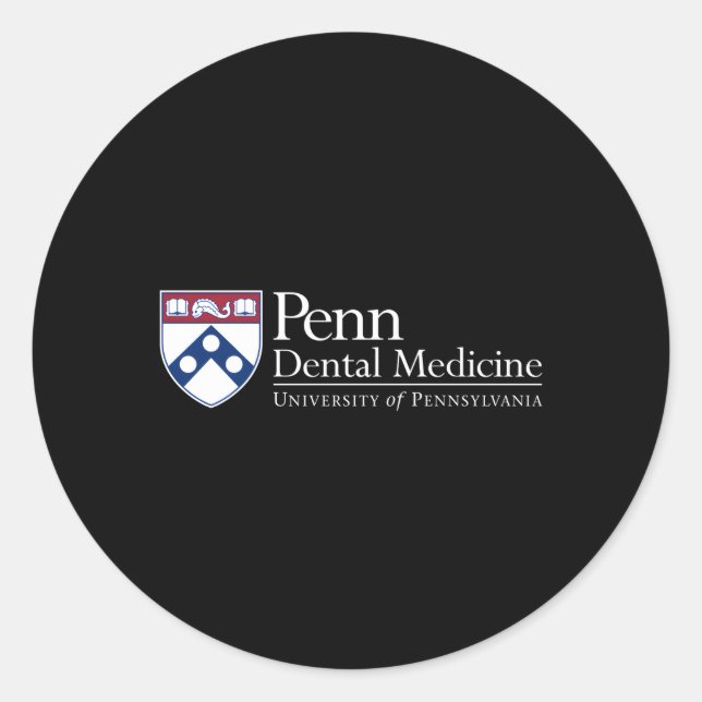 Sticker Rond École De Médecine Dentaire De Penn Quakers (Devant)