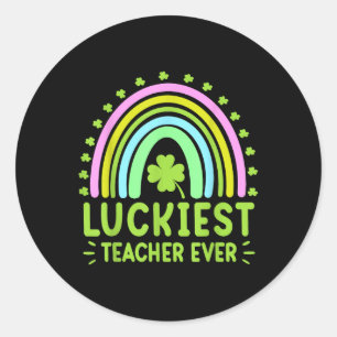Sticker Rond École d'habillement de Jour de la Saint Patrick de