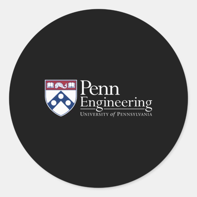 Sticker Rond École D'Ingénierie De Penn Quakers (Devant)