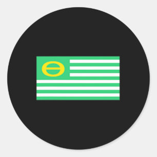 Sticker Rond Écologie Drapeau Jour des terres environnemental 2