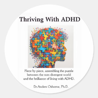 Sticker Rond Économie Avec Sticcker ADHD