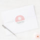 Sticker Rond Économies roses de mariage d'hiver de flocon de (Enveloppe)