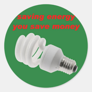 Sticker Rond Économisez de l'énergie
