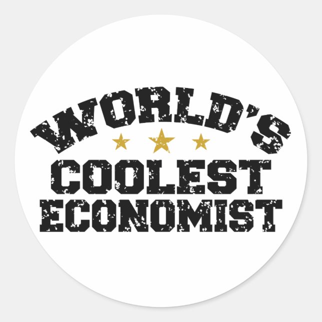 Sticker Rond Économiste drôle (Devant)