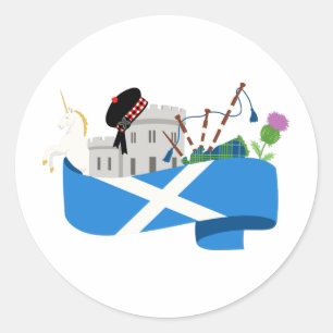 Sticker Rond écossais