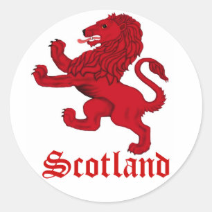 Sticker Rond Ecosse, lion rampant