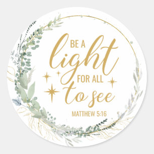 Sticker Rond Écouteur à lancer chrétien/biblique Sticke rond cl