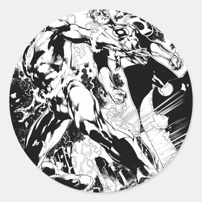 Sticker Rond Écran Flash et vert 2 (Devant)