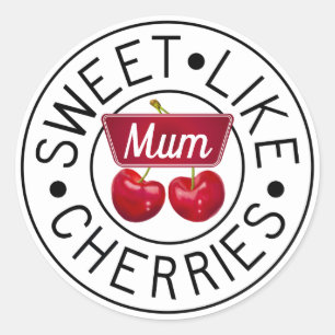 Sticker Rond ÉCRAN SUCRE COMME LES CHERRIES MUM Retro Vintage T